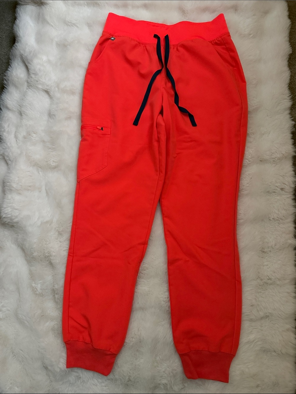 Figs Technical Collection Red Scrub joggers.